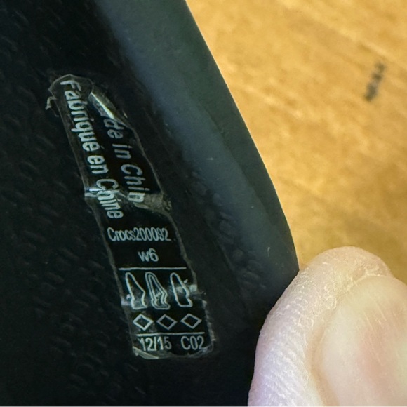 Crocs Taylor ballet flats black sling back slip on shoes - Picture 6 of 6